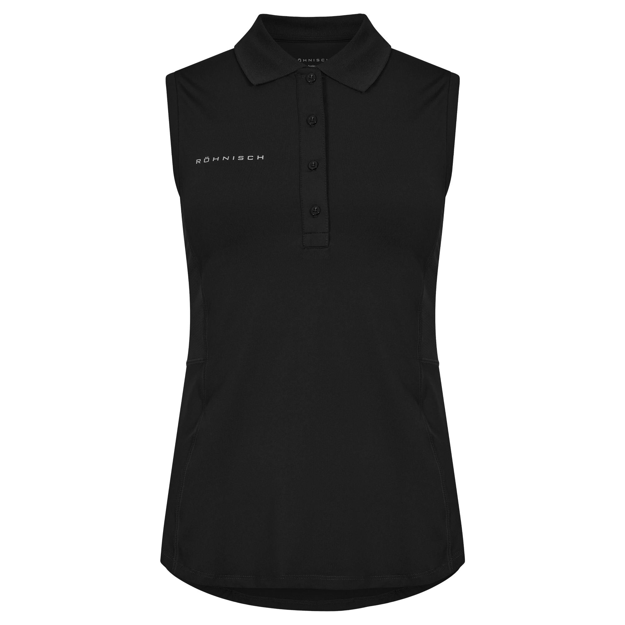 Rohnisch Nicky Ladies Sleeveless Golf Polo Shirt Black